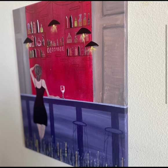 Woman in a bar painting - Picture 2 of 4